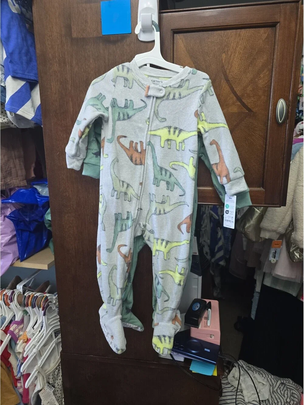 18m brand new fleece, footed pajamas from carter's item 12G4
